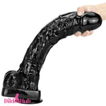 15in Big Long Black Real Feeling Dildo For Vagina Clitoris Stimulator - Dildos Hub