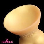 3.81in 7.48in Gold Silicone Soft Small Dog Dildo For Vaginal Masturbator - Dildos Hub