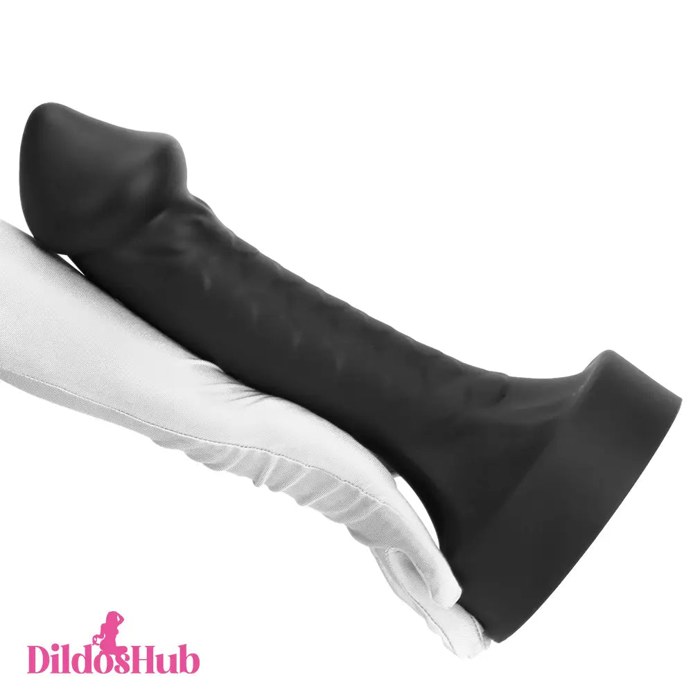 10.63in 12.6in 13.77in Silicone Big Soft Curved Black Dildo Women Sex Toy Dildos Hub