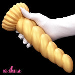 5.51in 7.87in 10.23in Gold Silicone Soft Fantasy Dildo For Clit Masturbator - Dildos Hub