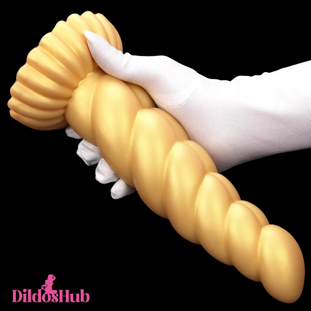 5.51in 7.87in 10.23in Gold Silicone Soft Fantasy Dildo For Clit Masturbator - Dildos Hub