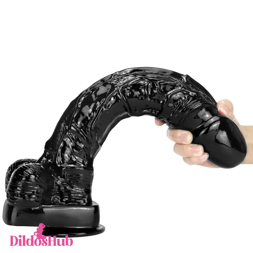 15in Big Long Black Real Feeling Dildo For Vagina Clitoris Stimulator - Dildos Hub