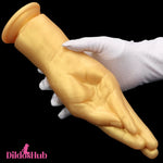 6.3in 8.66in 11.02in Gold Hands Silicone Soft Big Dildo For Fisting Orgasm - Dildos Hub