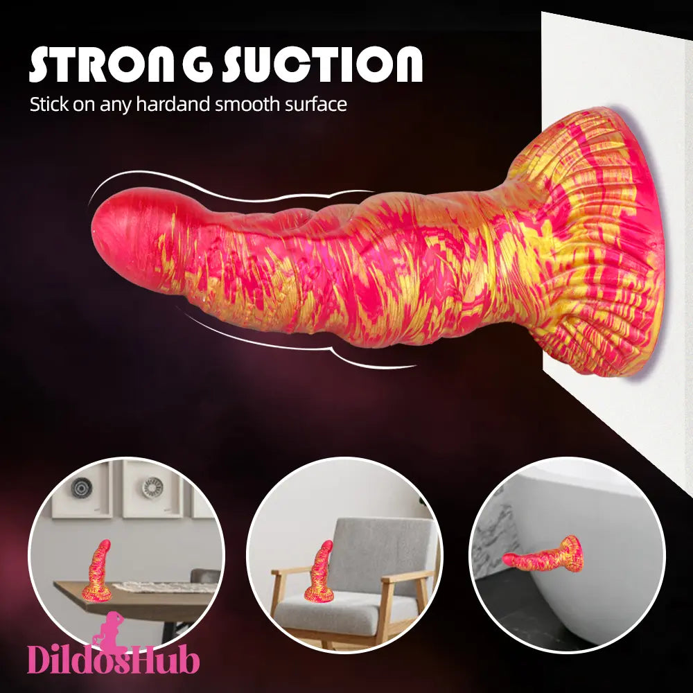 7.2in Soft Silicone Fantasy Dildo For Women Men G Spot Sex Masturbator - Dildos Hub
