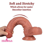 10.04in Skin Feeling Real Soft Dildo Female Adult Toy With Sucker Dildos Hub
