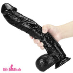 10.23in 13in Big Black Long Real Feeling Dildo For Female Masturbator - Dildos Hub