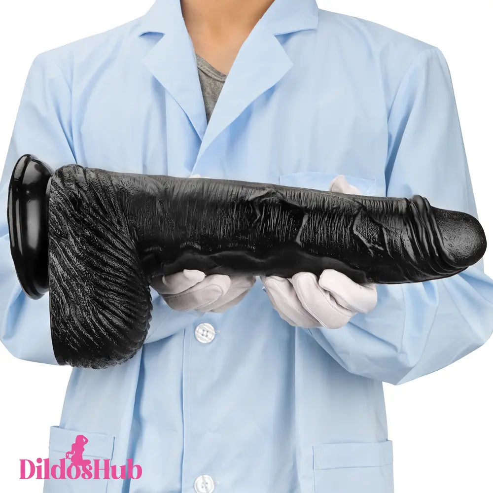 12.6in 14.17in Super Large Long Thick Black Real Anal Dildo For Men Love Dildos Hub