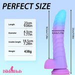 8.15in 9.06in Mixed Color Silicone Gradient Big Soft Odd Dildo For Men Toy Dildos Hub