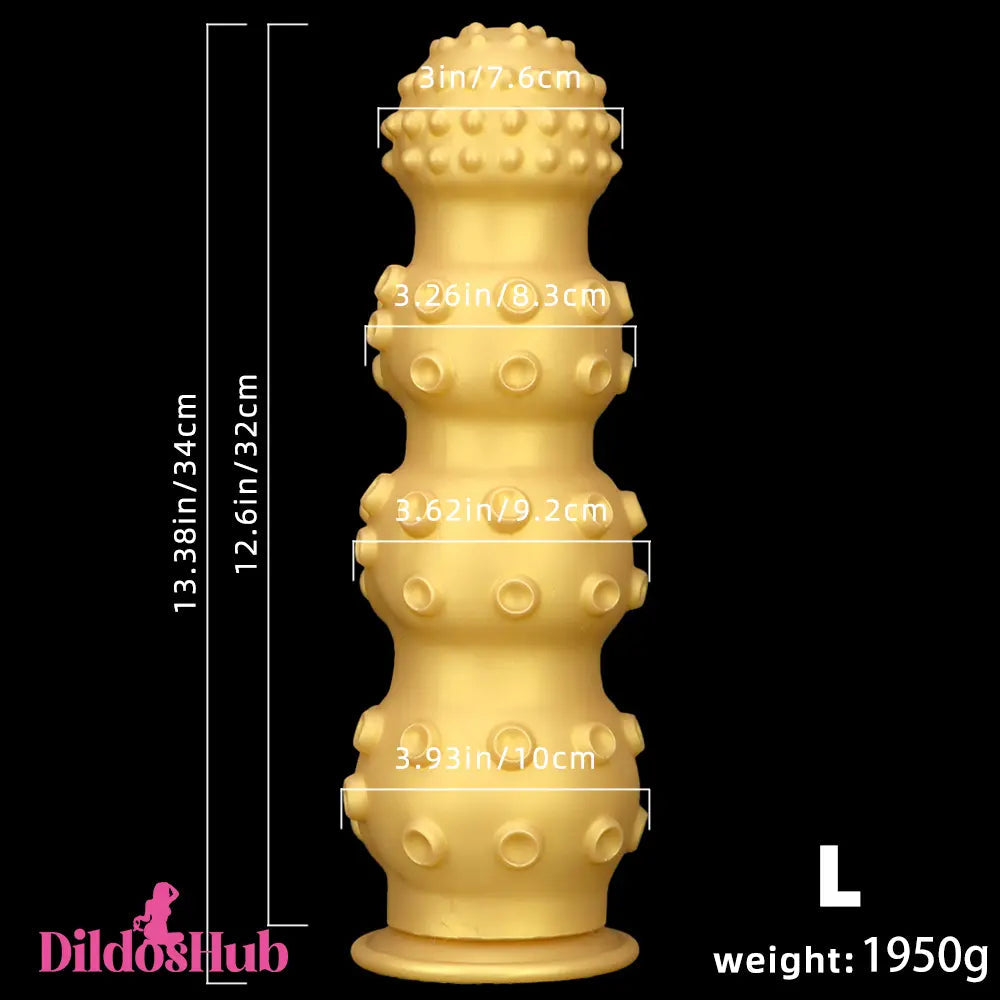6.7in 9.84in 13.38in Gold Silicone Animal Octopus Big Butt Plug Dildo Dildos Hub
