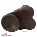 9.05in Ebony 4in1 Heating Thrusting Vibrating Rotation Remote Horse Dildo Dildos Hub