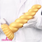 5.51in 7.87in 10.23in Gold Silicone Soft Fantasy Dildo For Clit Masturbator - Dildos Hub