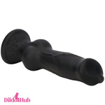 7.28in 7.48in 9.64in 10.62in 13in Big Black Silicone Dog Dildo Sex Toy - Dildos Hub