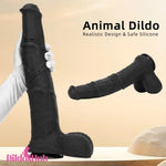 14.76in Extra Long Huge Black Soft Liquid Silicone Horse Thick Dildo Dildos Hub