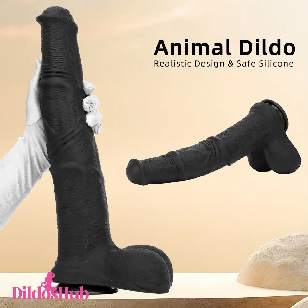 14.76in Extra Long Huge Black Soft Liquid Silicone Horse Thick Dildo Dildos Hub