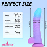 8.15in 9.06in Mixed Color Silicone Gradient Big Soft Odd Dildo For Men Toy Dildos Hub
