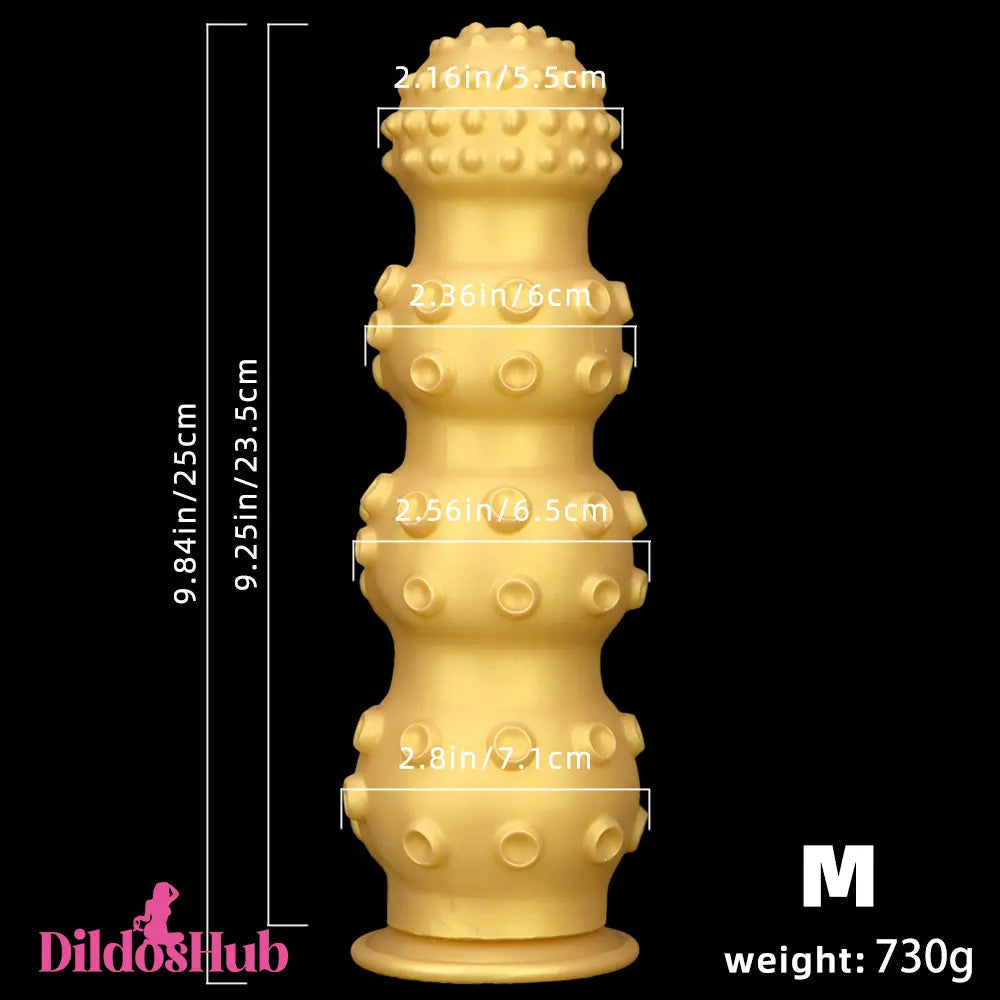 6.7in 9.84in 13.38in Gold Silicone Animal Octopus Big Butt Plug Dildo Dildos Hub