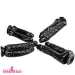 5.51in 5.9in 6.5in 9.44in Big Black Real Feeling PVC Dual Ended Dildo - Dildos Hub
