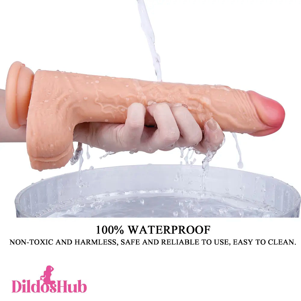 10in Realistic Big Soft Dildo For Adult Sex Women With Suction Cup Dildos Hub
