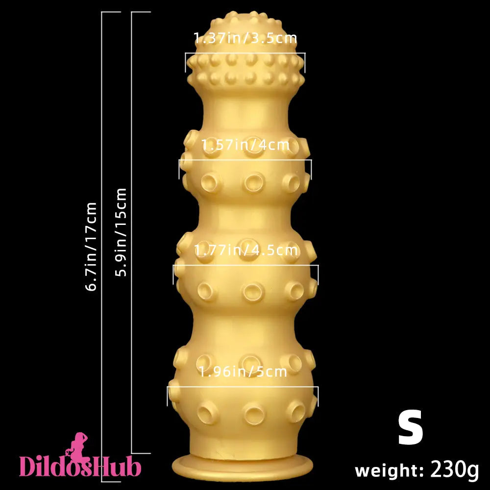 6.7in 9.84in 13.38in Gold Silicone Animal Octopus Big Butt Plug Dildo Dildos Hub