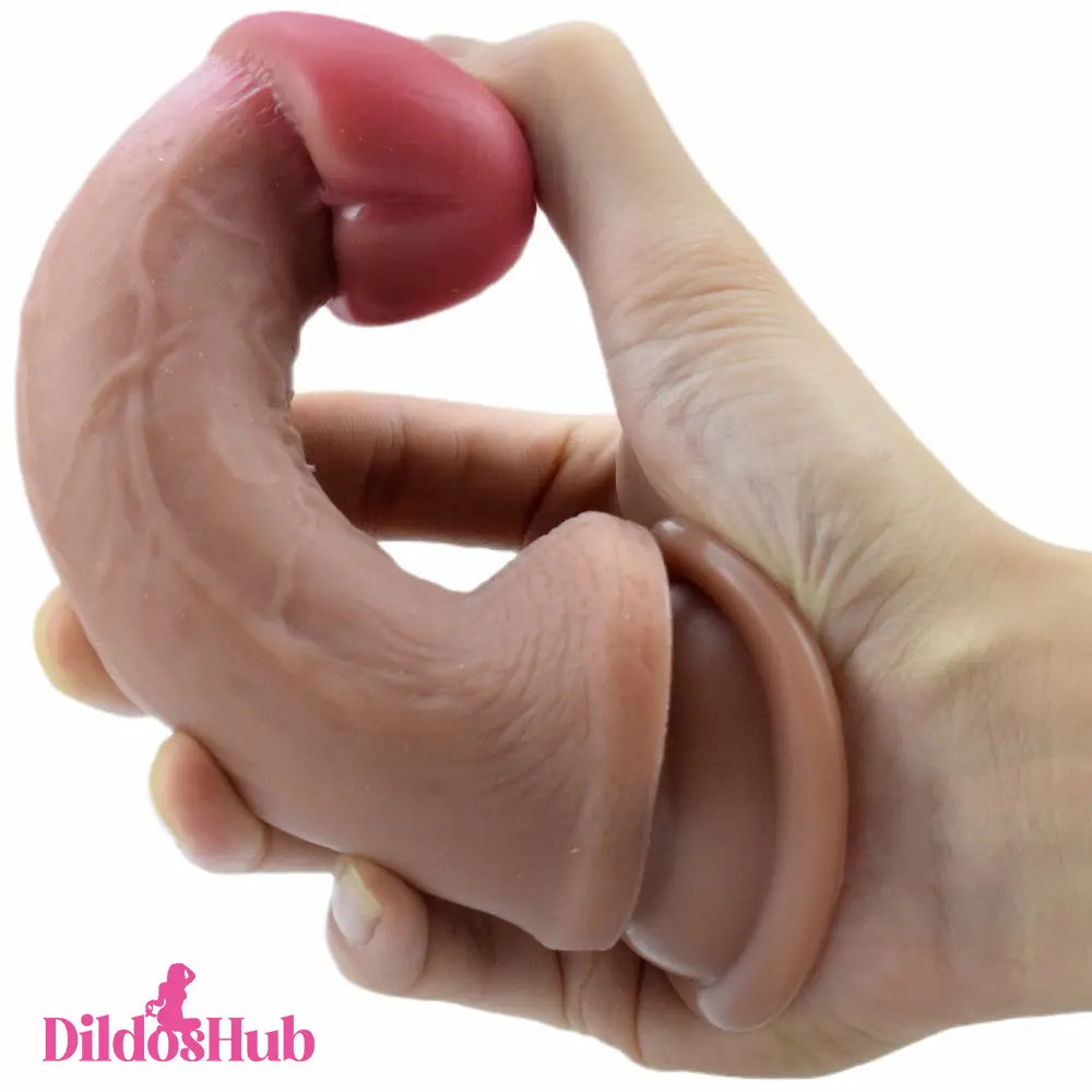7.08in Lifelike Silicone Soft Dildo For Anal Vaginal Stimulation Sex Toy - Dildos Hub