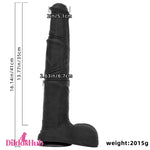 14.76in Extra Long Huge Black Soft Liquid Silicone Horse Thick Dildo Dildos Hub