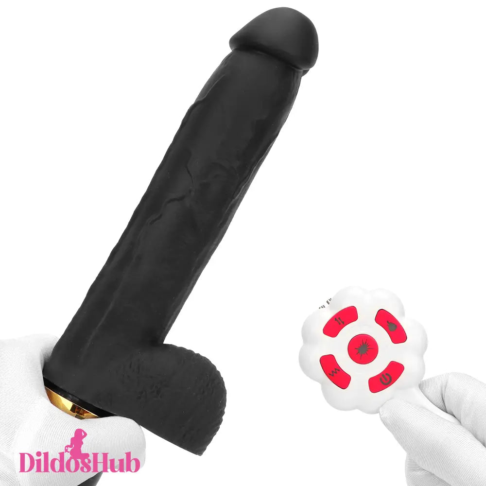 7.87in Cat Warming Thrusting Vibrating Remote Dildo Fucking Machine Dildos Hub