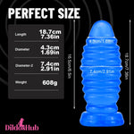 7.36in Thick Butt Plug Dildo With Suction Cup Sex Toy For Women Men - Dildos Hub