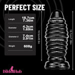 7.36in Thick Butt Plug Dildo With Suction Cup Sex Toy For Women Men - Dildos Hub