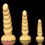 5.51in 7.87in 10.23in Gold Silicone Soft Fantasy Dildo For Clit Masturbator - Dildos Hub
