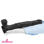 14.76in Extra Long Huge Black Soft Liquid Silicone Horse Real Sex Dildo Dildos Hub