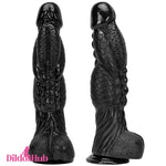 14.56in Big Black Thick Long Dragon Fantasy Monster Dildo Prostate Massager - Dildos Hub