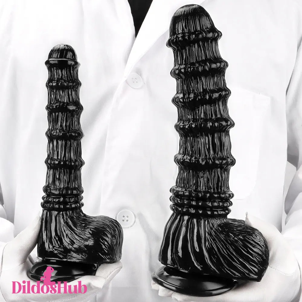9.25in 9.64in 11.02in Big Black Animal Horse Cock Suction Cup Dildo - Dildos Hub
