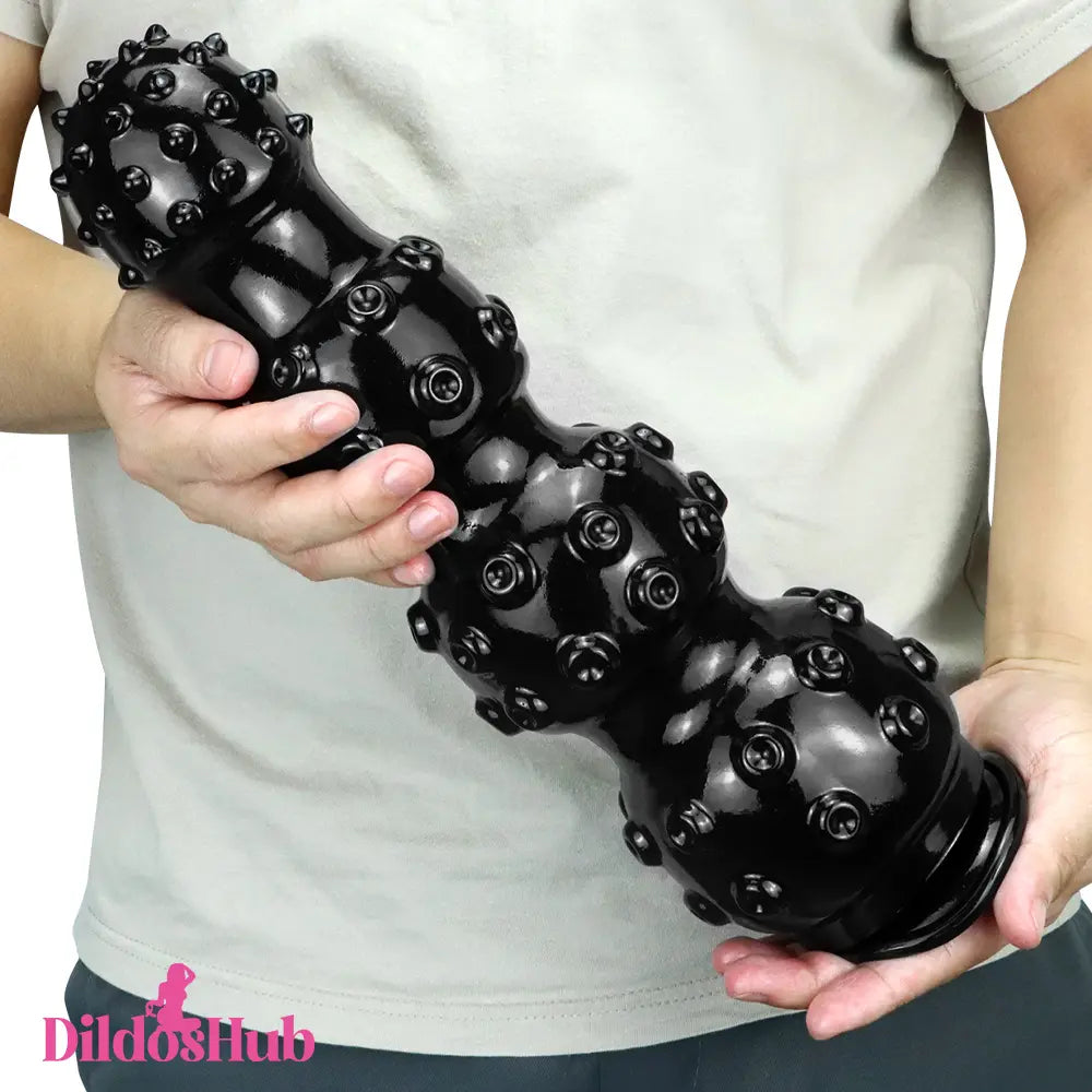 12.99in Big Long Thick Spiked Butt Plug Dildo For G-Spot Stimulation - Dildos Hub