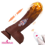 8.85in Intelligent Heating Thrusting Vibrating Automatic Remote Anal Dildo Dildos Hub