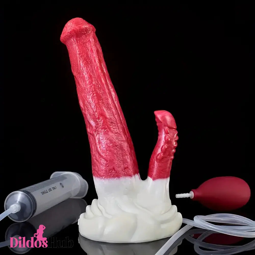 8.86in Ejaculating Big Silicone Soft Odd Dildo For Men G-Spot Handsfree