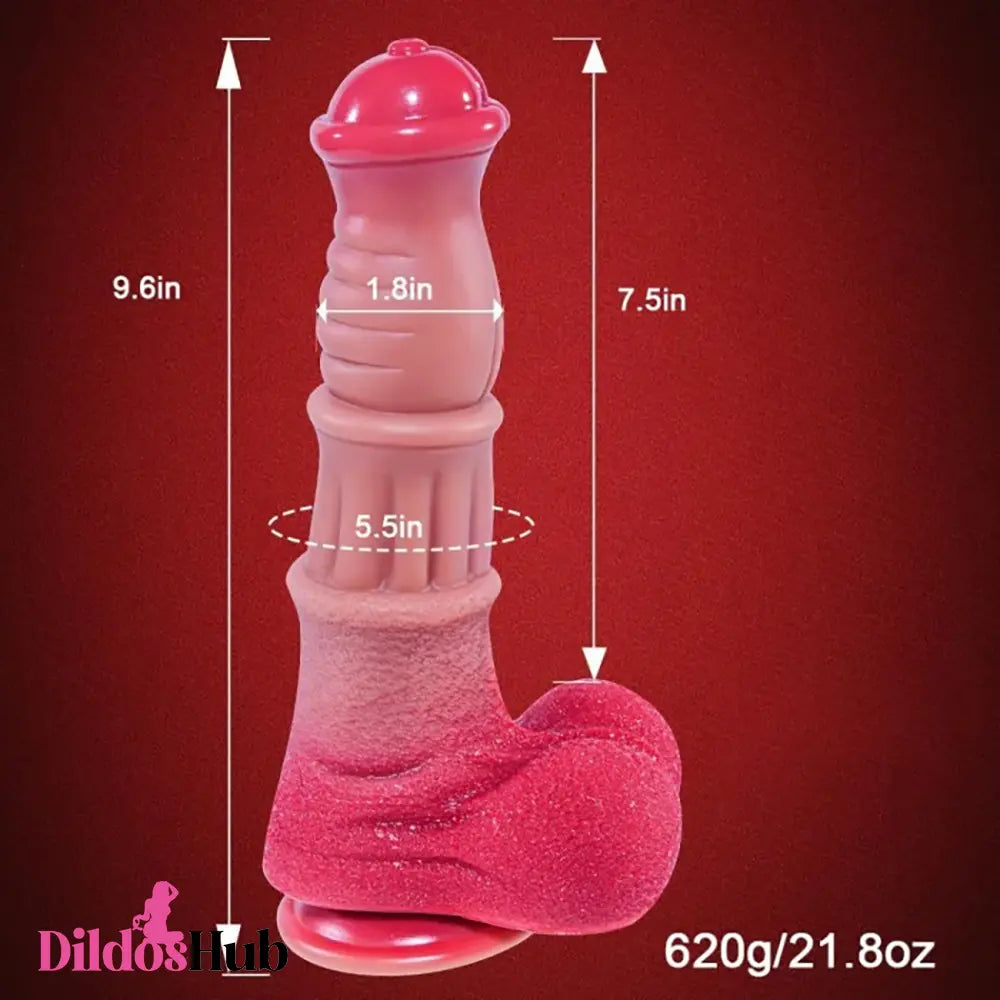 9.6in Silicone Big Soft Horse Cock Animal Dildo For Hands-free Penis Play