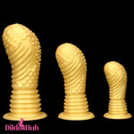 6.1in 8.46in 10.43in Soft Liquid Silicone Thick Gold Male Butt Plug Dildo Dildos Hub