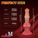 7.48in 9.45in 11.02in 12.99in Soft Skin Silicone Large Dog Knotted Dildo Dildos Hub