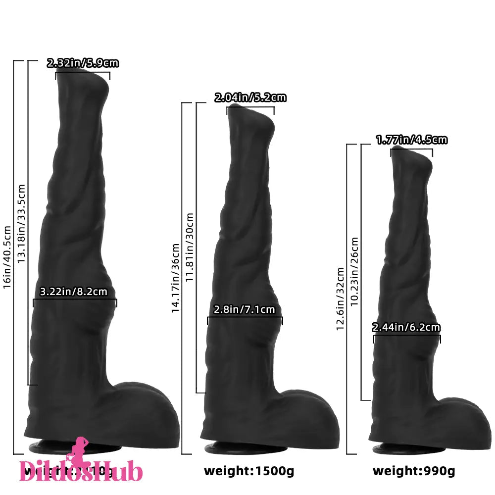12.61in 14.17in 16in Super Huge Long Silicone Soft Horse Wide Fat Dildo Dildos Hub