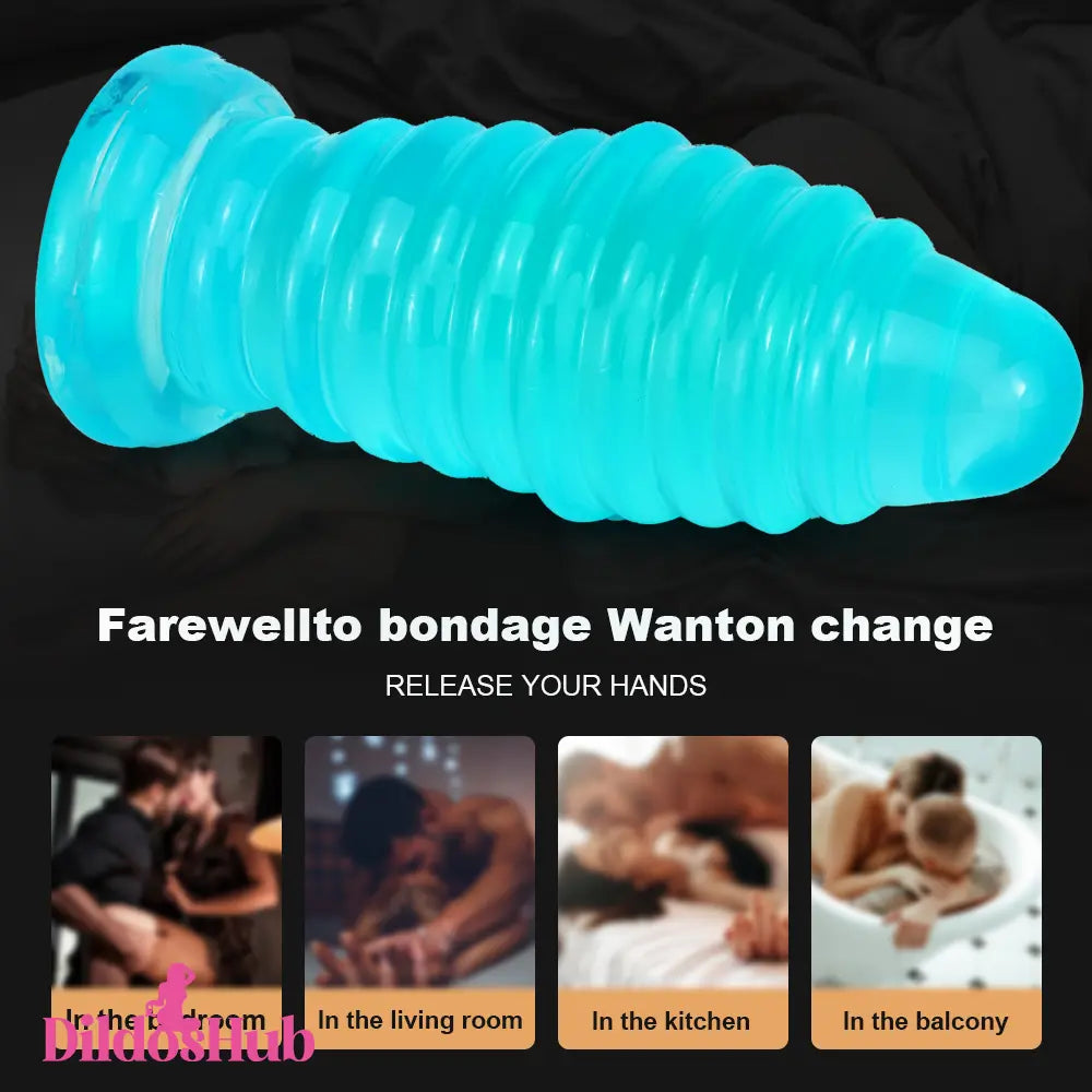 7.36in Thick Butt Plug Dildo With Suction Cup Sex Toy For Women Men - Dildos Hub