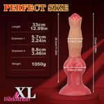 7.48in 9.45in 11.02in 12.99in Soft Skin Silicone Large Dog Knotted Dildo Dildos Hub