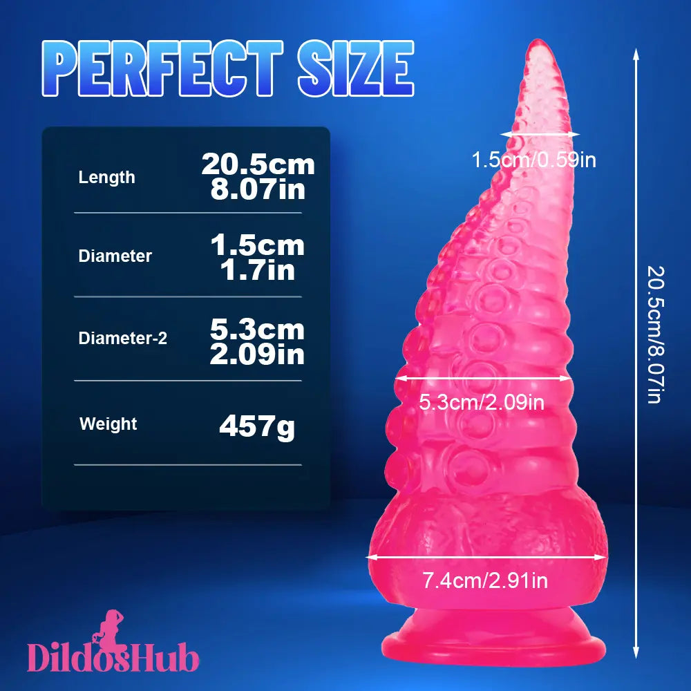 8.07in Tentacle Octopus Animal Big Thick Suction Cup Dildo Adult Toy - Dildos Hub