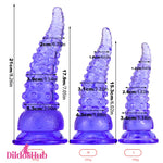 6.02in 7.05in 8.26in Tentacle Octopus Wide Animal Dildo With Suction Cup - Dildos Hub