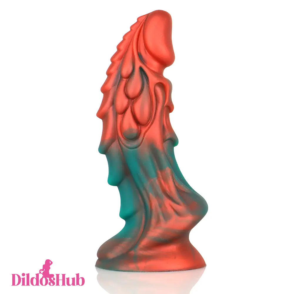 7.4in Soft Silicone Fantasy Dragon Spiked Dildo Female Male Masturbator - Dildos Hub
