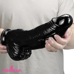 9.05in 10.03in 10.43in Big Black Real Feeling Dildo Female Masturbator - Dildos Hub