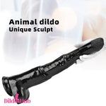 18.5in Big Long Black Dildo Real BDSM Animal Horse Prostate Massager - Dildos Hub