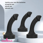 10.63in 12.6in 13.77in Silicone Big Soft Curved Black Dildo Women Sex Toy Dildos Hub
