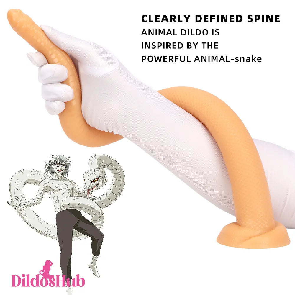 20.07in Long Huge Colorful Snake Dildo For Anal Sex Vaginal Masturbator - Dildos Hub