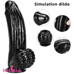 9.05in 10.03in 10.43in Big Black Real Feeling Dildo Female Masturbator - Dildos Hub