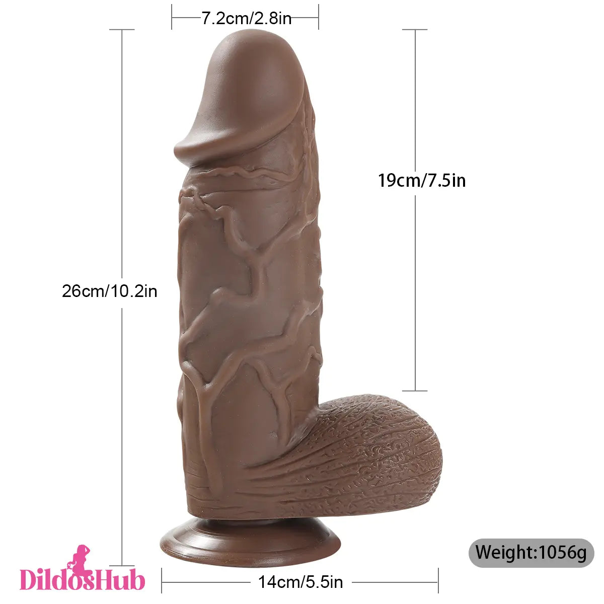 10.2in Super Big Thick Dildo With Veins For Masturbation Real Dildos Hub